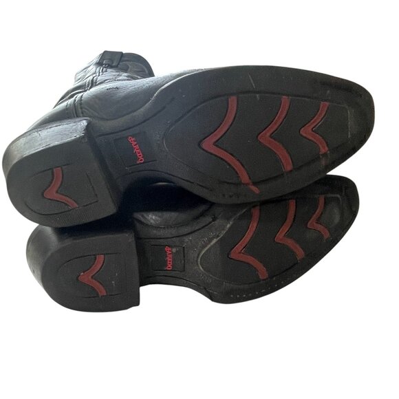 Laredo Black Leather Western Cowboy Boots Men 9D Ranch Rodeo Vintage Country - Picture 9 of 11